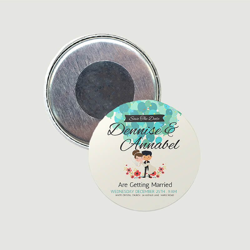 iTee, Custom your Button Magnet Template, CTWED1012