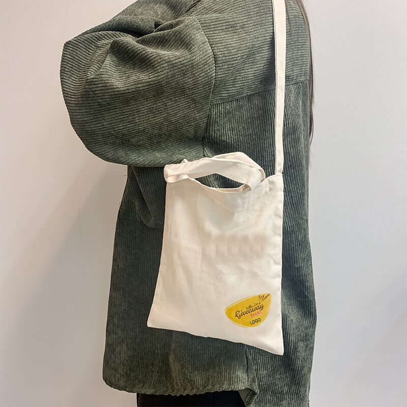 I'm a Giveaway Mini Canvas Tote-bag, Custom our iTee template and make it yours. Model View