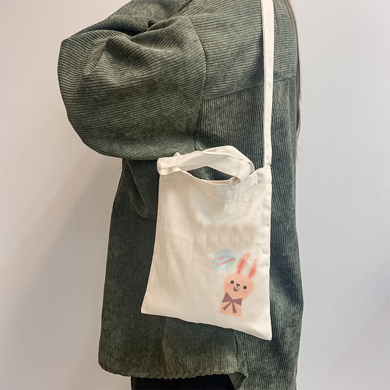 Keep Dreaming Mini Canvas Tote-bag, Custom our iTee template and make it yours. Model View