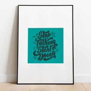 Stop Talking Start Doing Tote-bag Thumbnail, Custom our iTee template and make it yours.