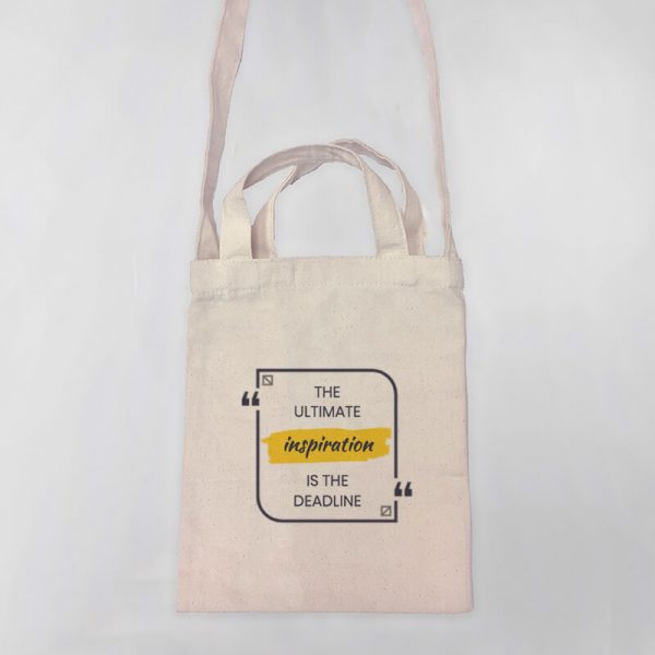 The Ultimate Inspiration Mini Canvas Tote-bag, Custom our iTee template and make it yours. Product View