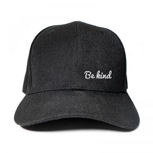 Be Kind in Black Embroidered Cap, Custom our iTee template and make it yours. Product View