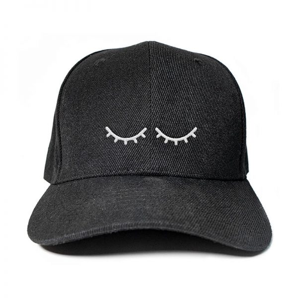I'm Sleeping in Black Embroidered Cap, Custom our iTee template and make it yours. Product View