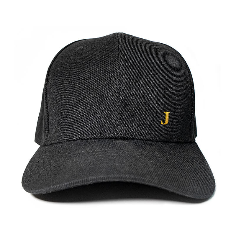 Create your initial in Black Embroidered Cap, Custom our iTee template and make it yours. Product View