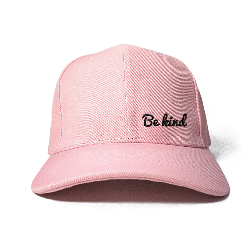 Be Kind in Baby Pink Embroidered Cap, Custom our iTee template and make it yours. Product View