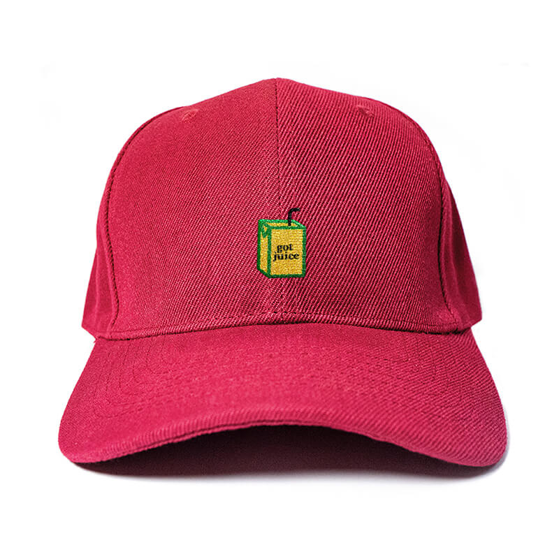 Got Juice? in Wine Red Embroidered Cap, Custom our iTee template and make it yours. Product View
