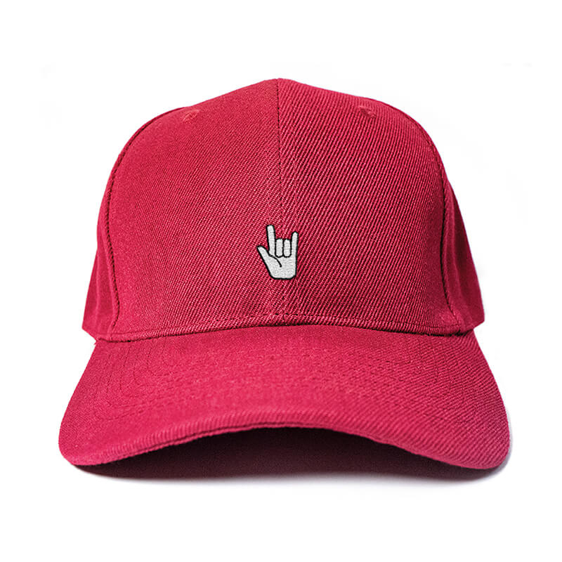 Let's Rock and Roll in Wine Red Embroidered Cap, Custom our iTee template and make it yours. Product View
