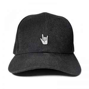 Let's Rock and Roll in Black Embroidered Cap, Custom our iTee template and make it yours. Product View