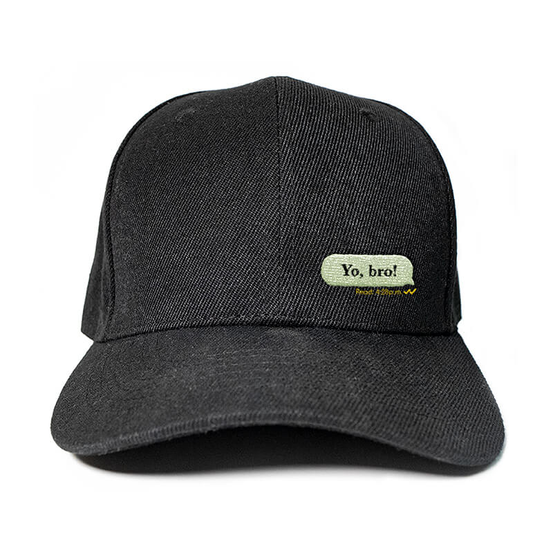 My Message in Black Embroidered Cap, Custom our iTee template and make it yours. Product View