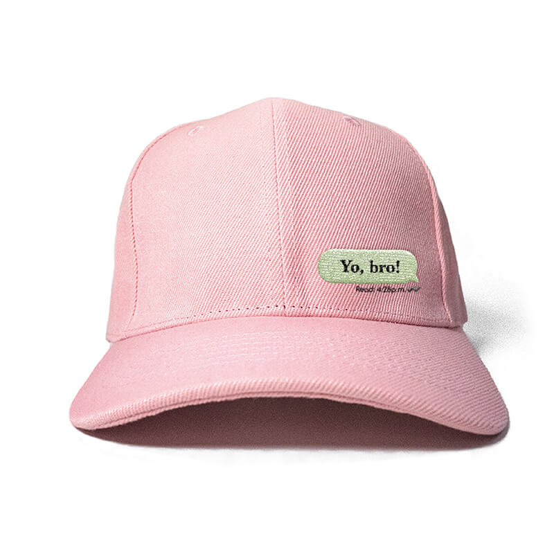 My Message in Baby Pink Embroidered Cap, Custom our iTee template and make it yours. Product View