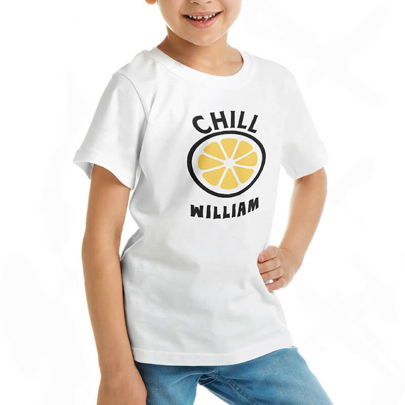 Custom your My Chill Lemon White T-shirt Template, Girl Model View