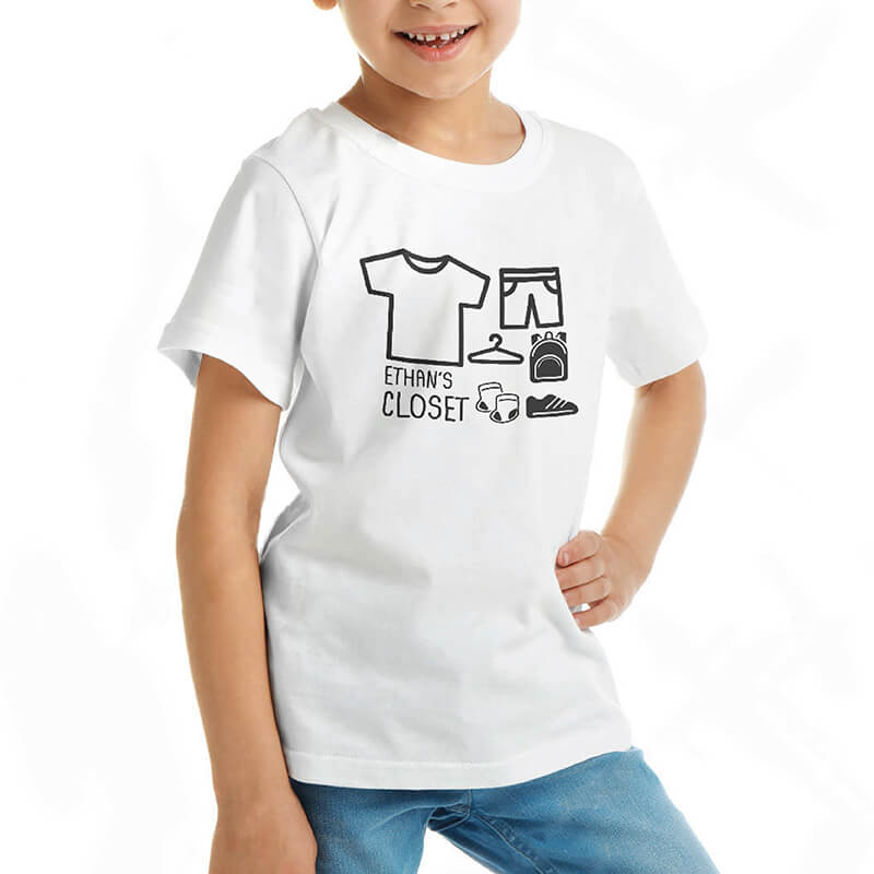 Custom your I'm a Moving Closet White T-shirt Template, Girl Model View