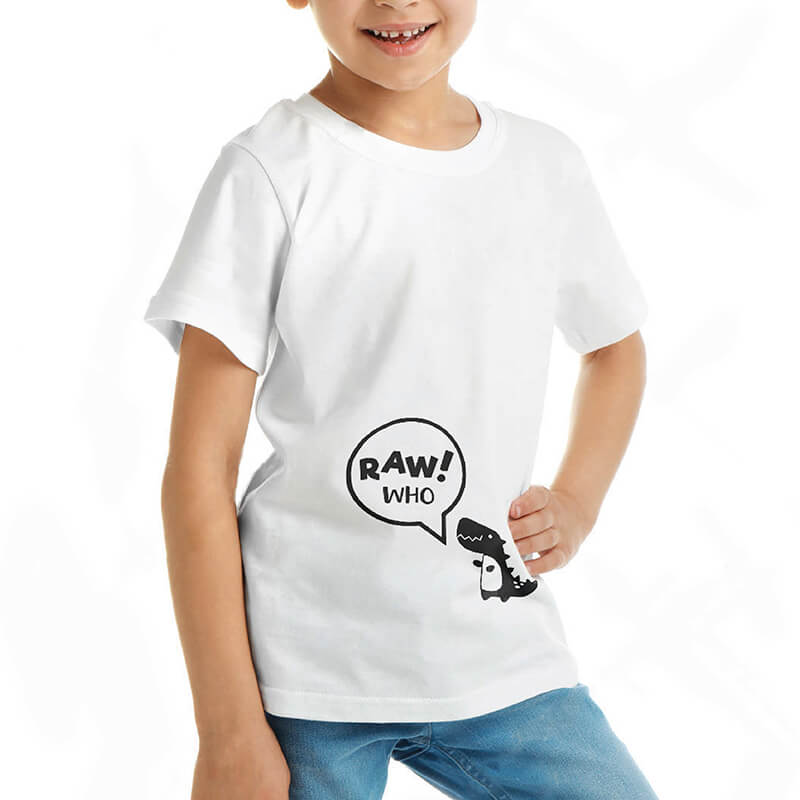 Custom your Rawr! Who? White T-shirt Template, Girl Model View