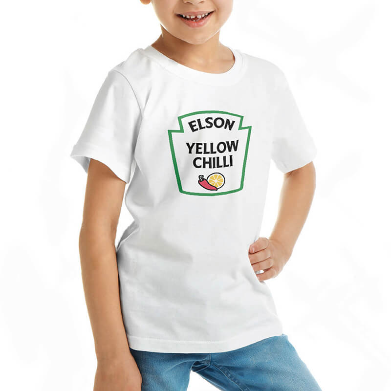 Custom your You are My Yellow Chili White T-shirt Template, Girl Model View