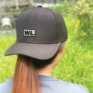 Initial Block Black Embroidered Cap, Custom our iTee template and make it yours. Model View
