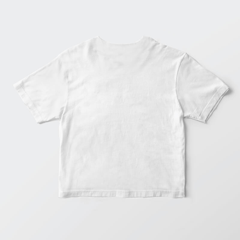 Custom your iTee White T-shirt Template, Back Product View