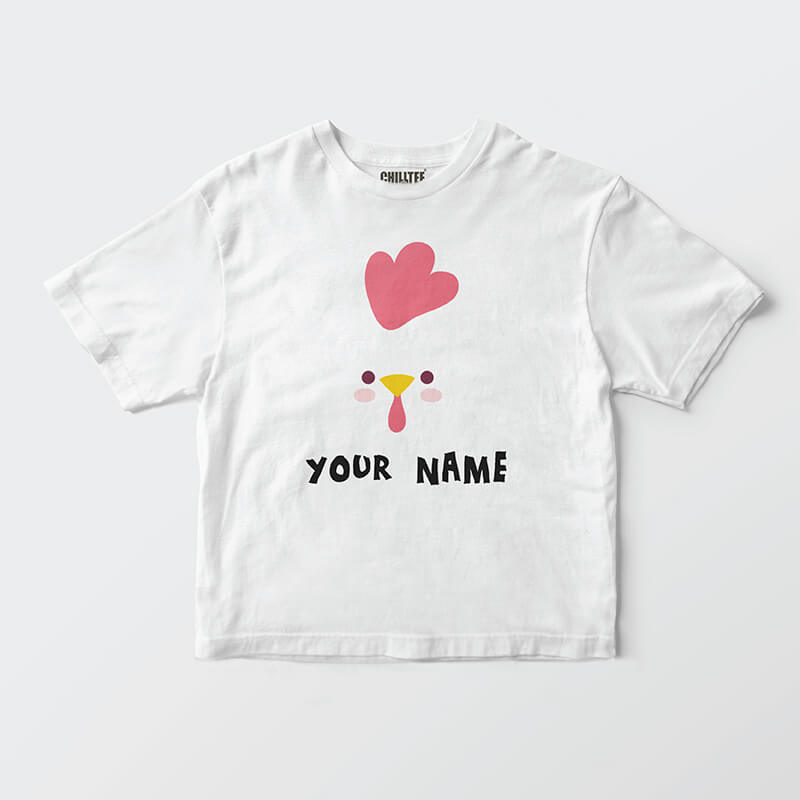 Custom your Cluck Cluck Chicken White T-shirt Template, Front Product View