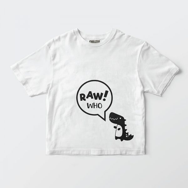 Custom your Rawr! Who? White T-shirt Template, Front Product View