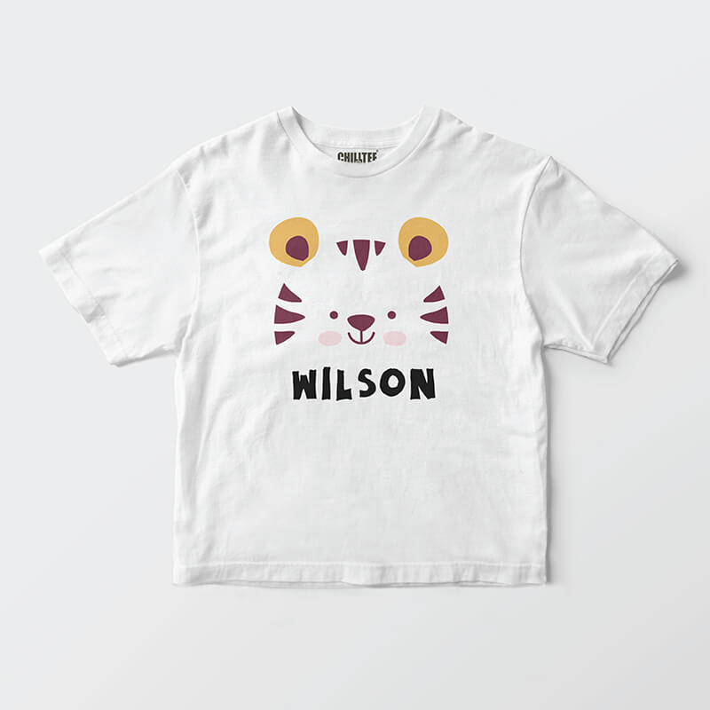 Custom your Tiger Roar Roar White T-shirt Template, Front Product View