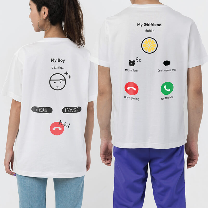 Custom your Hello! I'm Calling You White Unisex Crew T-shirt Template, Model