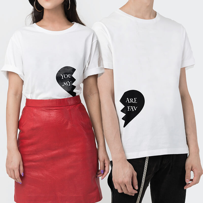 Custom your Where did my heart go? White Unisex Crew T-shirt Template, Model