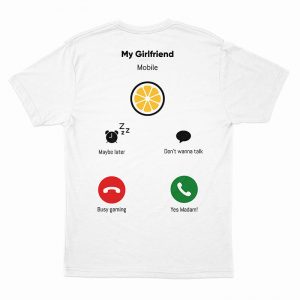 Custom your Hello! I'm Calling You White Unisex Crew T-shirt Template, Front Product View for Men