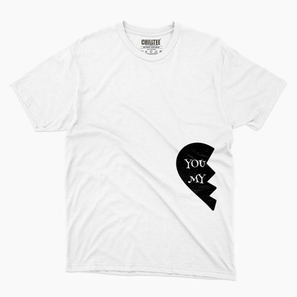 Custom your Where did my heart go? White Unisex Crew T-shirt Template, Front Product View for Women