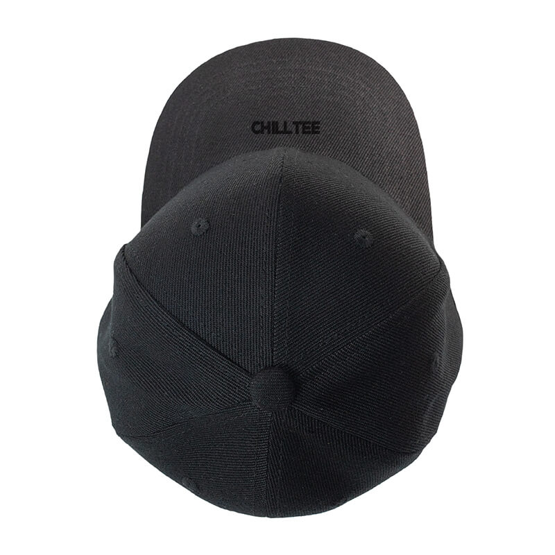 Custom and Embroider your Black Kids Cap Top Side View