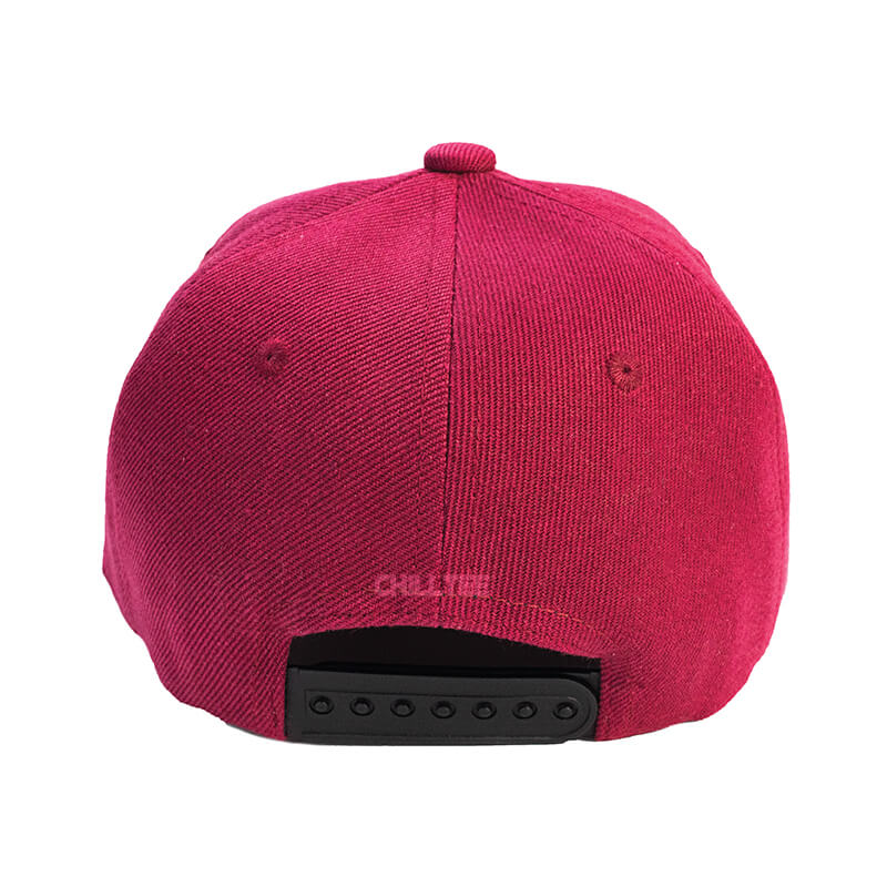 Custom and Embroider your Wine Red Kids Cap Back Side View