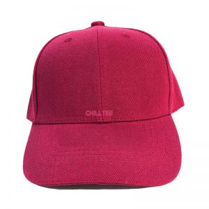Custom and Embroider your Wine Red Kids Cap Front Side View
