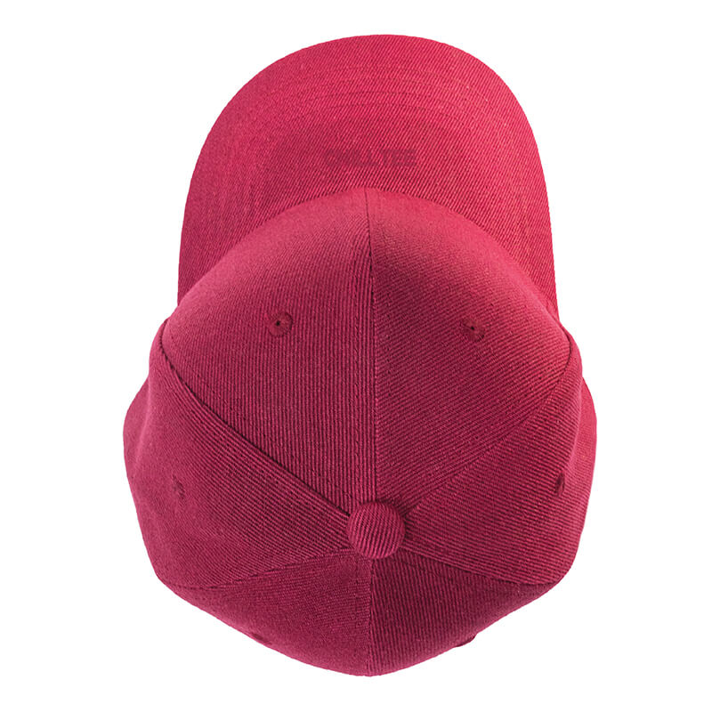 Custom and Embroider your Wine Red Kids Cap Top Side View