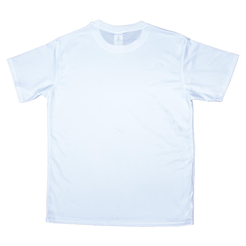 Unisex White Mesh T-shirt Back View