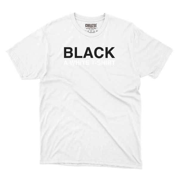 White and Black Unisex Couple T-shirt Template, Product Shot (White Front)