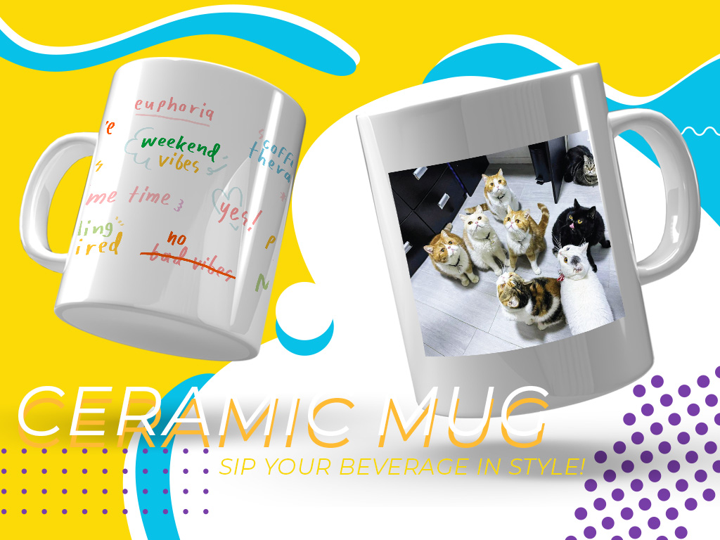 Custom your White Ceramic Mug Banner