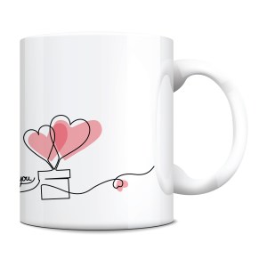 Love is in the air White Ceramic Mug Right